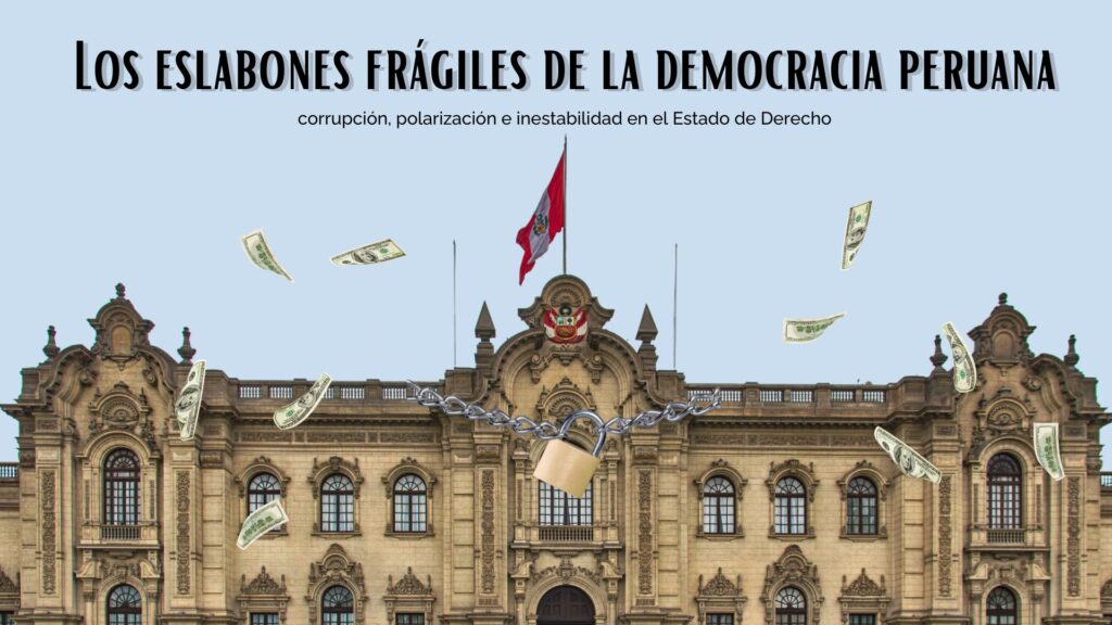 Representación visual y gráfica de la fragilidad institucional y crisis democrática peruana
